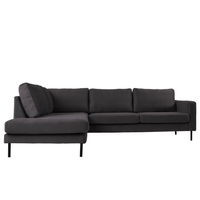 Hoekbank Malaga 4-zits Links Antraciet Mahom