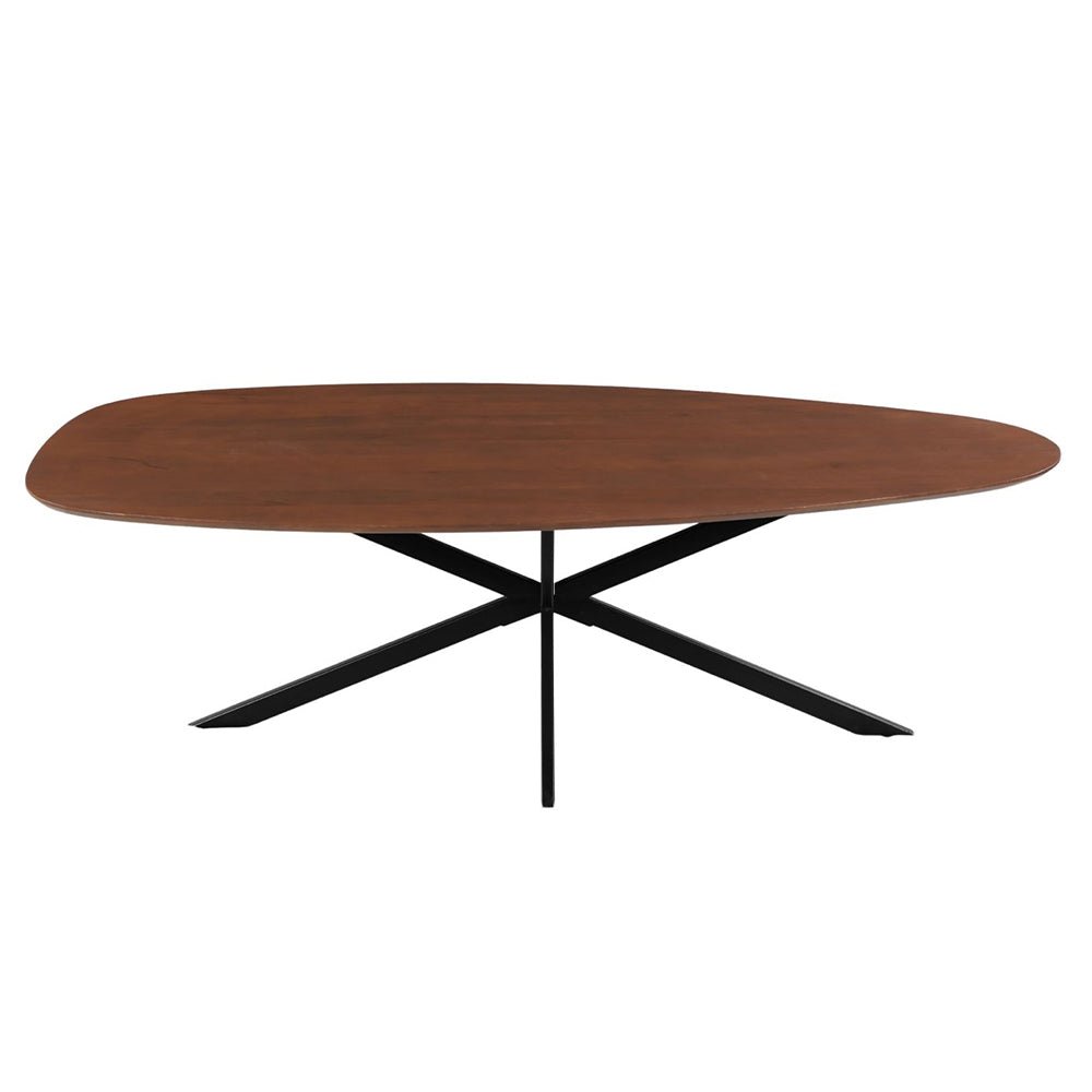 Mangohouten eettafel organisch bruin 240x110cm