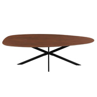 Mangohouten Eettafel Organisch Laura 240x110 cm Walnoot Mahom