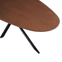 Mangohouten Eettafel Organisch Laura 240x110 cm Walnoot Mahom