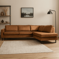 Hoekbank Twenty Five 4-zits Rechts Cognac Mahom