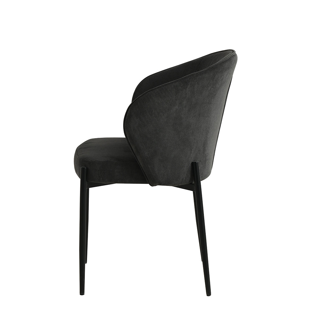 Avignon donkergrijze eetkamerstoel