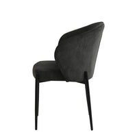 Eetkamerstoel Avignon Donkergrijs met zwart onderstel Mahom