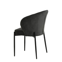 Eetkamerstoel Avignon Donkergrijs met zwart onderstel Mahom