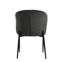 Eetkamerstoel Avignon Donkergrijs met zwart onderstel Mahom