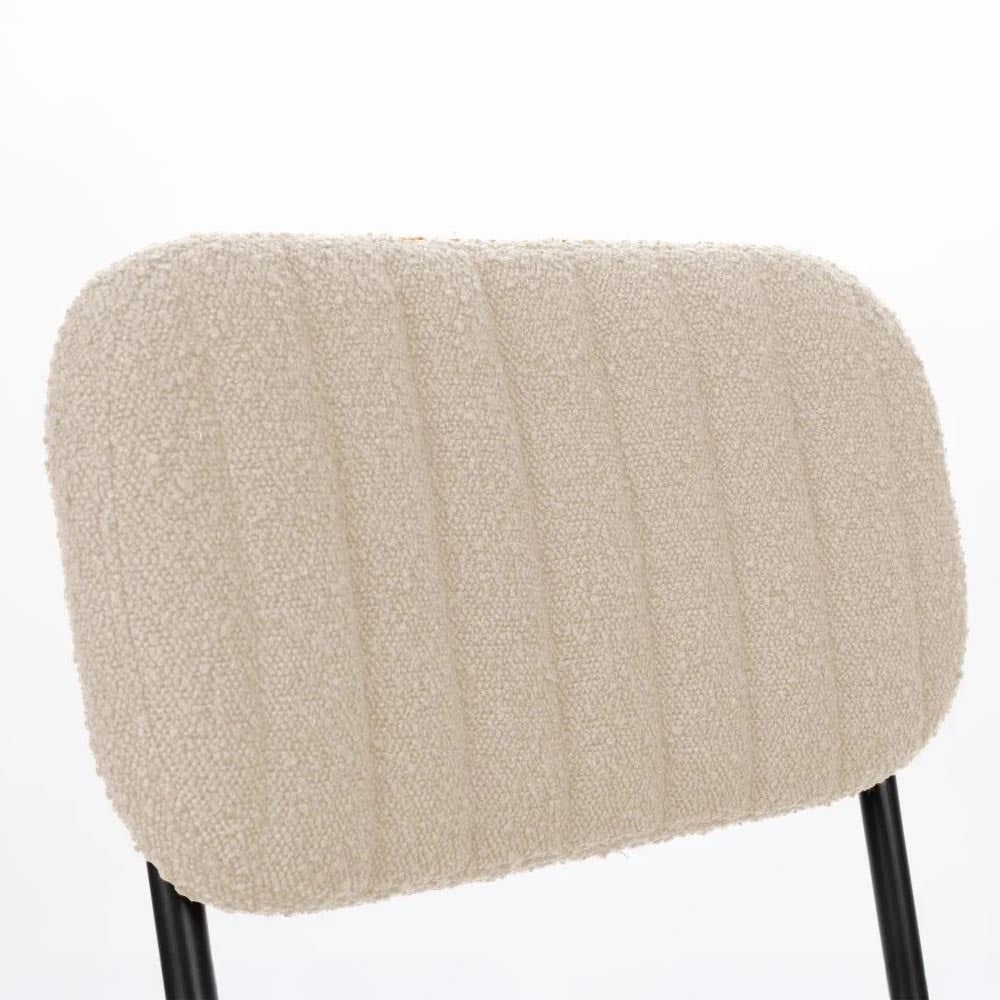 Eetkamerstoel wit met zwart onderstel