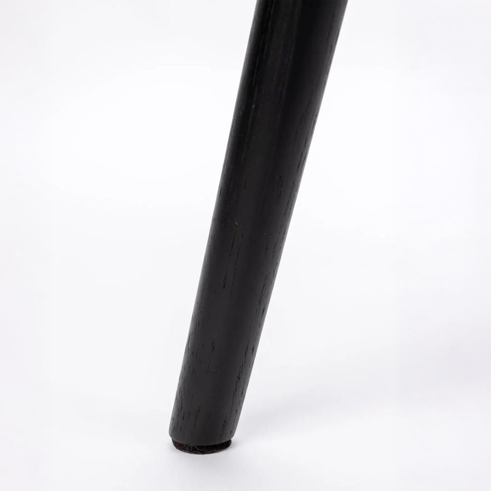 Eetkamerstoel oker oranje met zwart onderstel