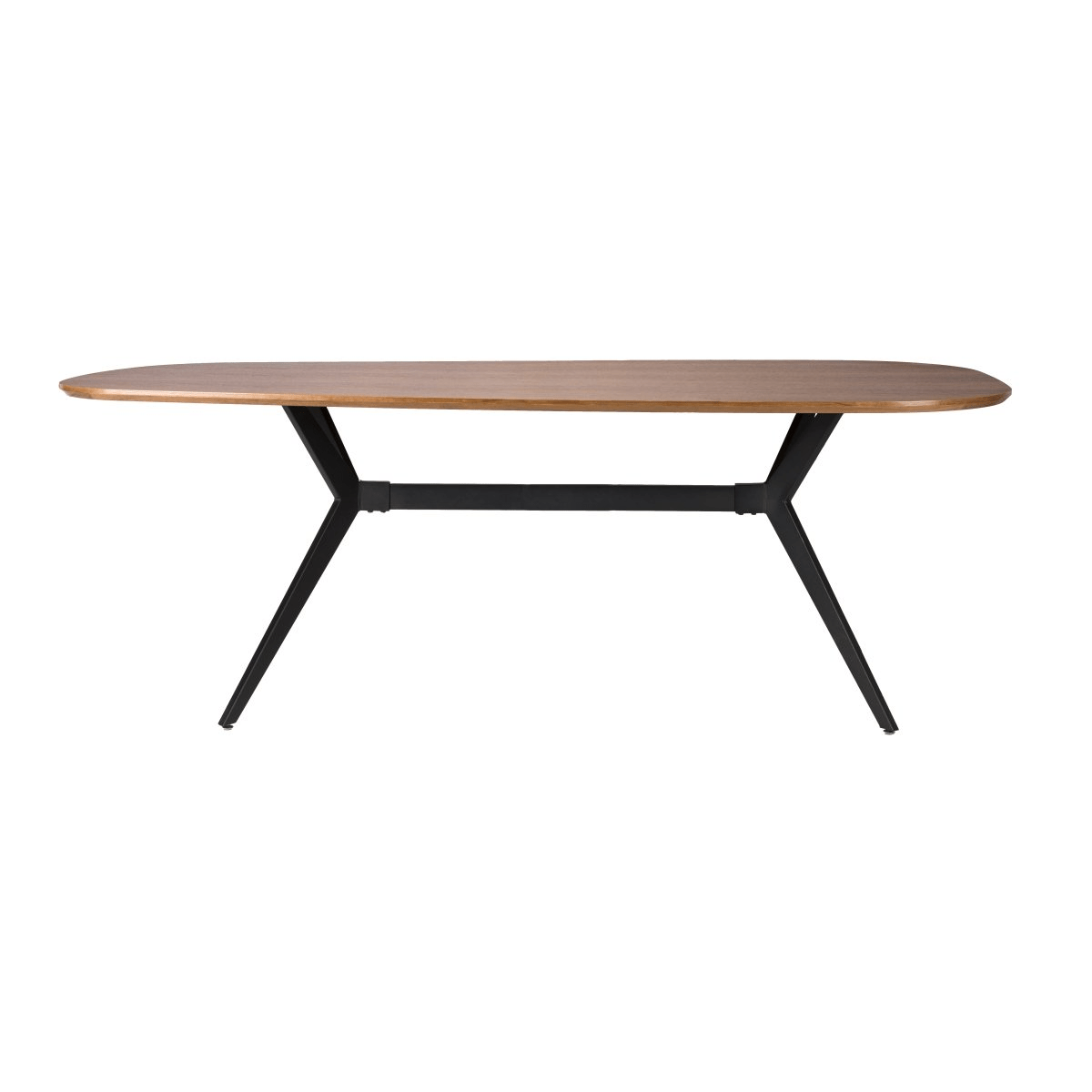 Eettafel organisch rechthoekig donkerbruin