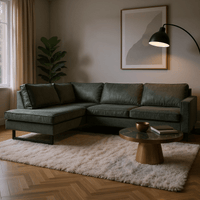 Hoekbank Barcelona 4-zits Links Groen Mahom
