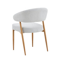Eetkamerstoel Japandi Nobu Beige met eik onderstel Mahom