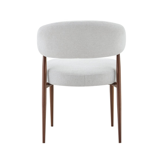 Eetkamerstoel Japandi Nobu Beige met walnoot onderstel Mahom