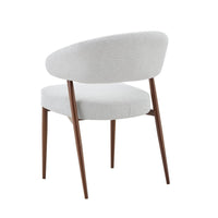 Eetkamerstoel Japandi Nobu Beige met walnoot onderstel Mahom