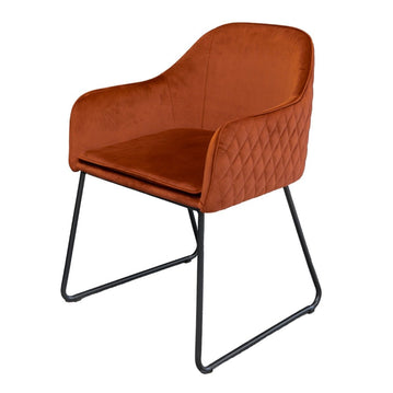 Eetkamerstoel Benthe Rust Copper Velvet