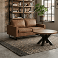Bank Barcelona 2-zits Cognac Mahom