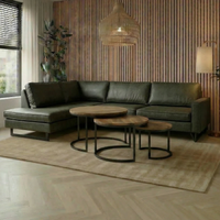 Hoekbank Barcelona 4-zits Links Groen Mahom