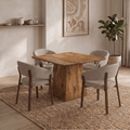 Mangohouten Eettafel Nova Vierkant 110x110 cm Mahom