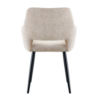 Eetkamerstoel Vannes Beige met zwart onderstel Mahom