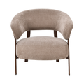 Fauteuil Japandi Nobu Taupe met walnoot onderstel Mahom
