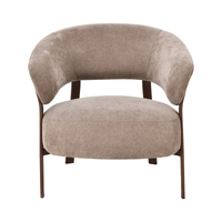 Fauteuil Japandi Nobu Taupe met walnoot onderstel Mahom