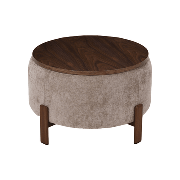 Salontafel Japandi Nobu Taupe met walnoot onderstel Mahom