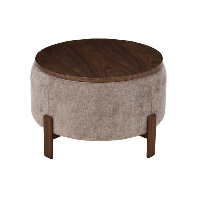 Salontafel Japandi Nobu Taupe met walnoot onderstel Mahom