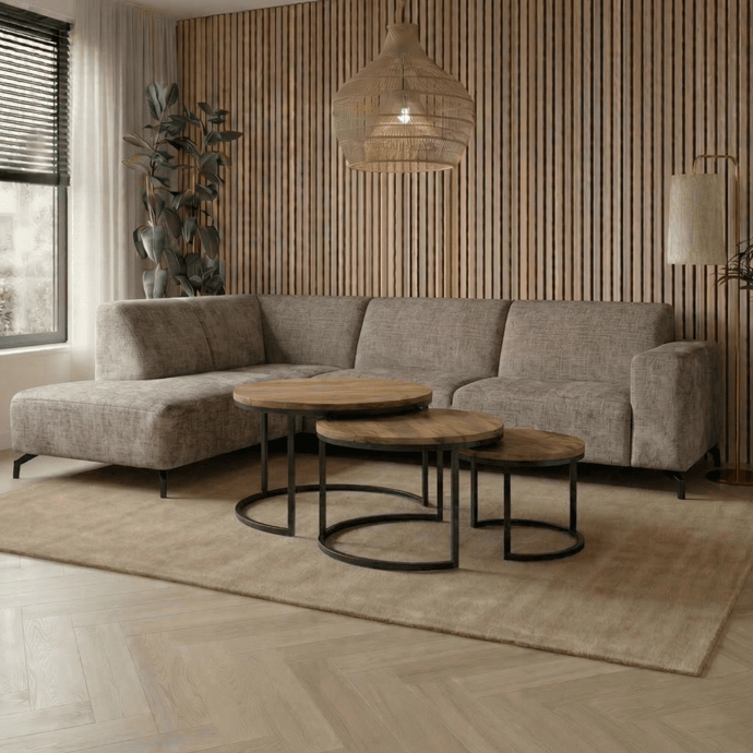 Hoekbank Sevilla 4-zits Links Donkergrijs Mahom