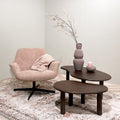 Mangohouten salontafel set bruin