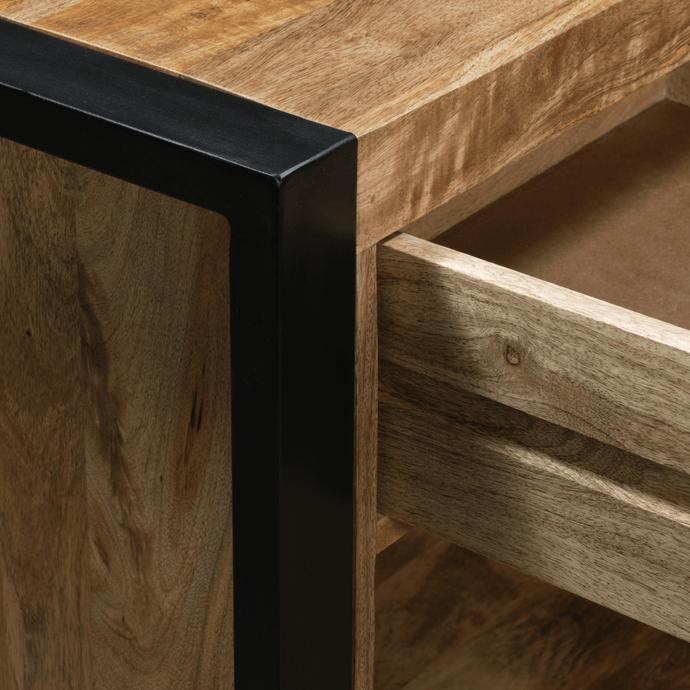 Mangohouten Dressoir Britt 55 cm 1 lade 1 deur Mahom