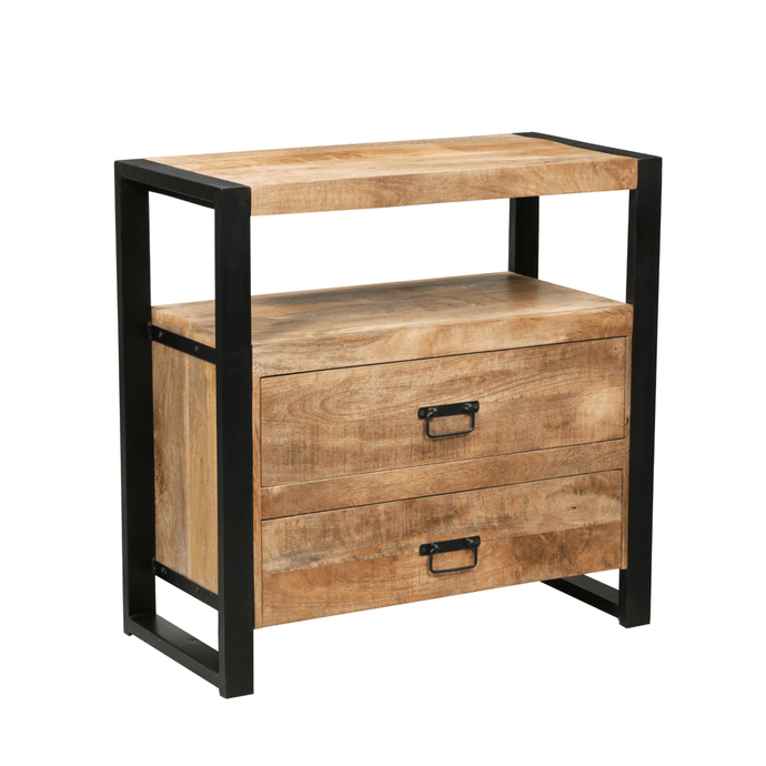 Mangohouten Dressoir Britt 80 cm 2 lades Mahom