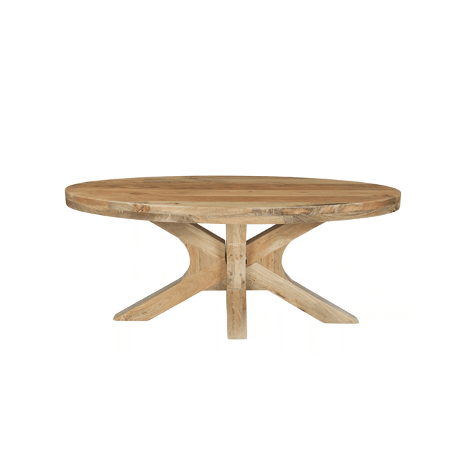 Salontafel Mori Ovaal 110x60 cm Houten onderstel Mahom