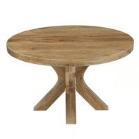 Salontafel Mori Rond 80 cm Houten onderstel Mahom