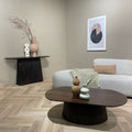 Mangohouten salontafel bruin ovaal 120cm