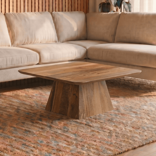 Mangohouten Salontafel Nova Vierkant 80x80 cm Mahom