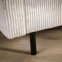 Bank Valente 3-zits L+R Ribstof Naturel