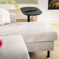 Bank Valente 3-zits L+R Ribstof Naturel