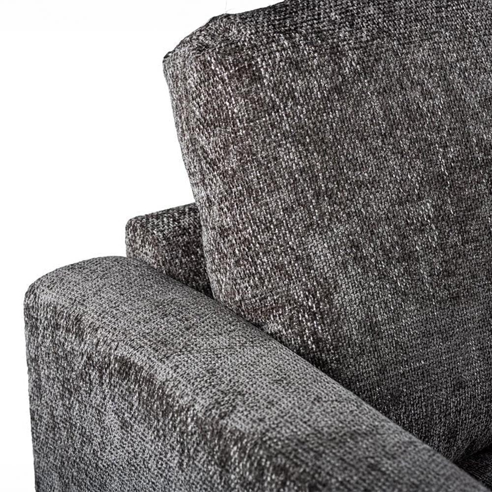 Fauteuil antraciet met zwart onderstel