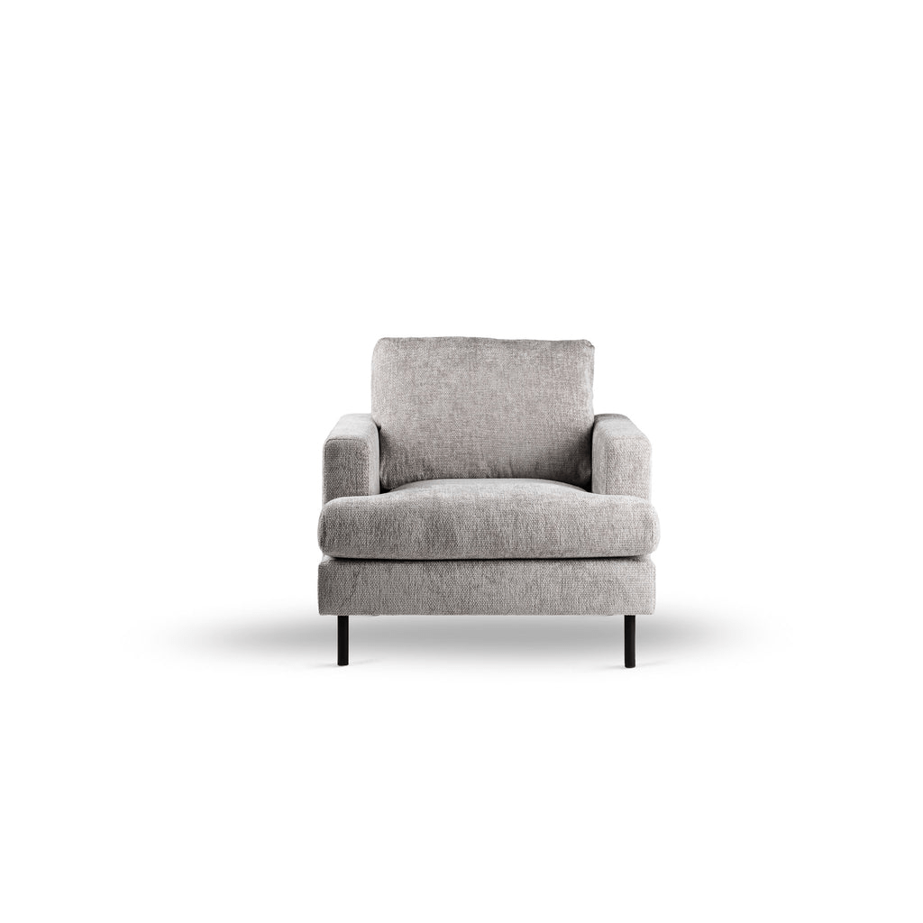 Fauteuil grijs met zwart onderstel