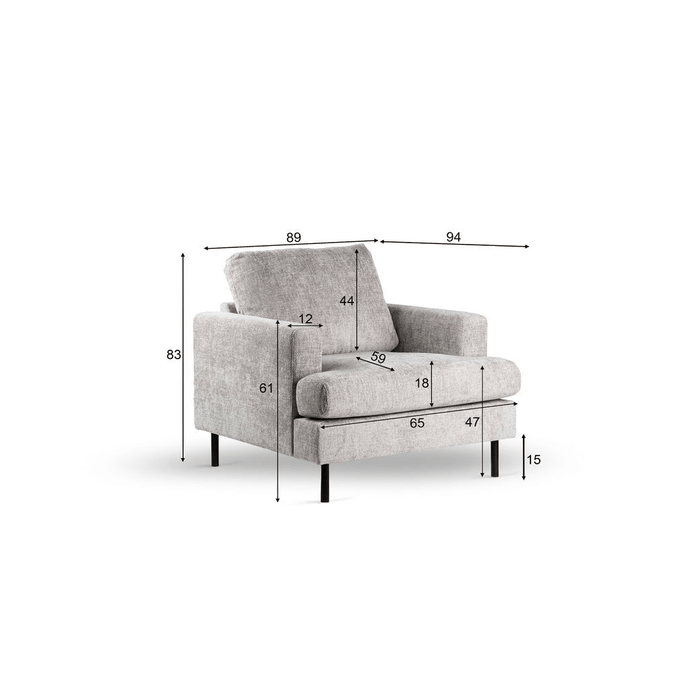 Fauteuil Haga Champagne