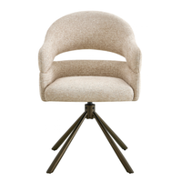 Eetkamerstoel Colmar Beige met Brons onderstel Mahom