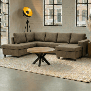 Hoekbank Santiago 4-zits U-opstelling Links Groen Mahom