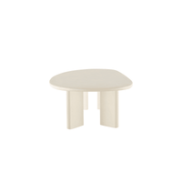 Salontafel Organisch Savannah Microcement Paneelpoot 120 cm Beige Mahom