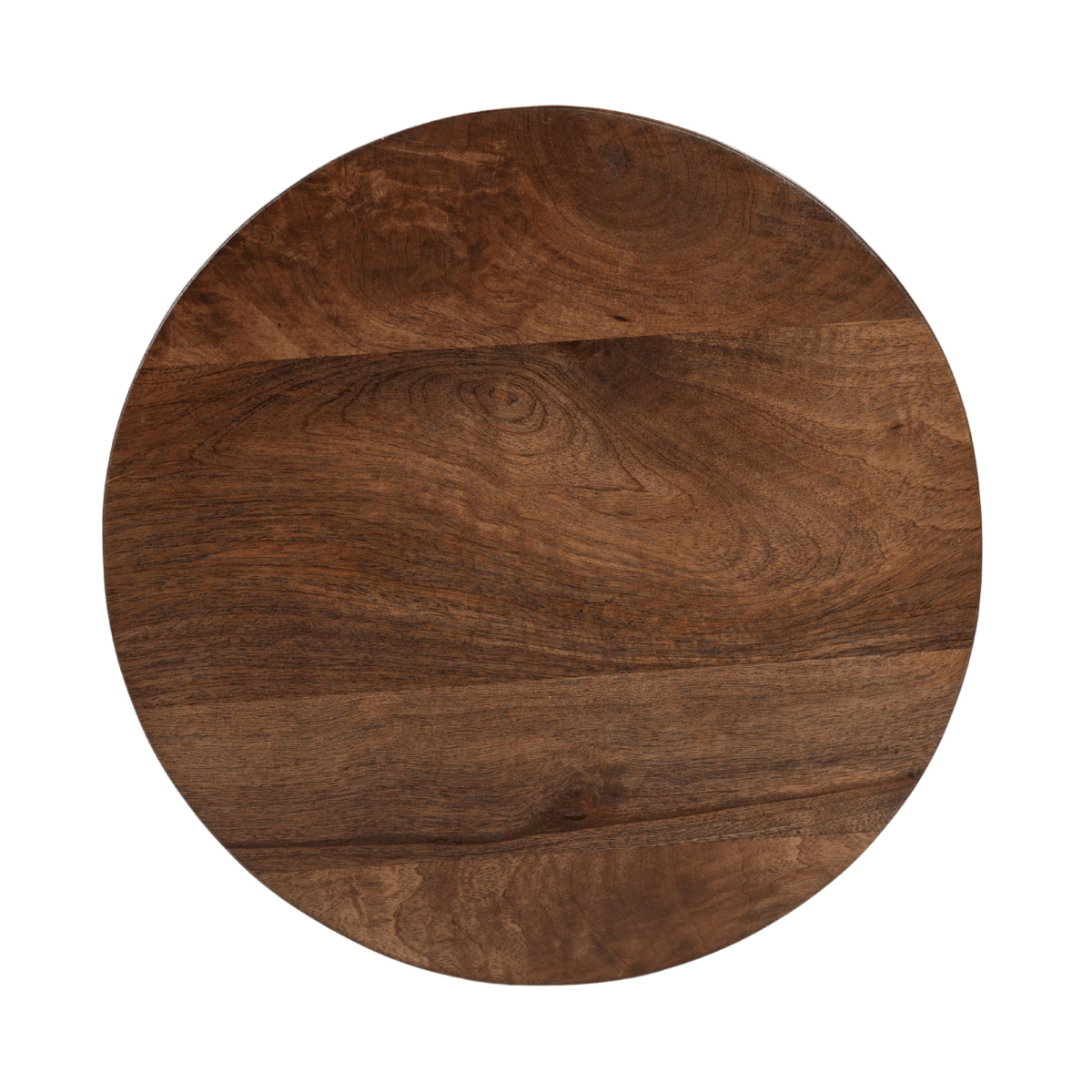 Donkerbruine ronde salontafel van mangohout