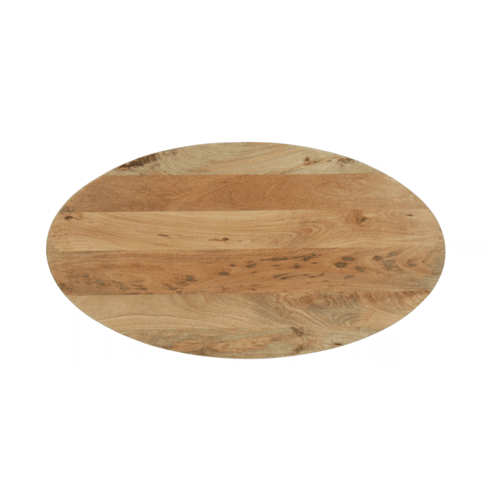 Salontafel Mori Ovaal 110x60 cm Houten onderstel Mahom