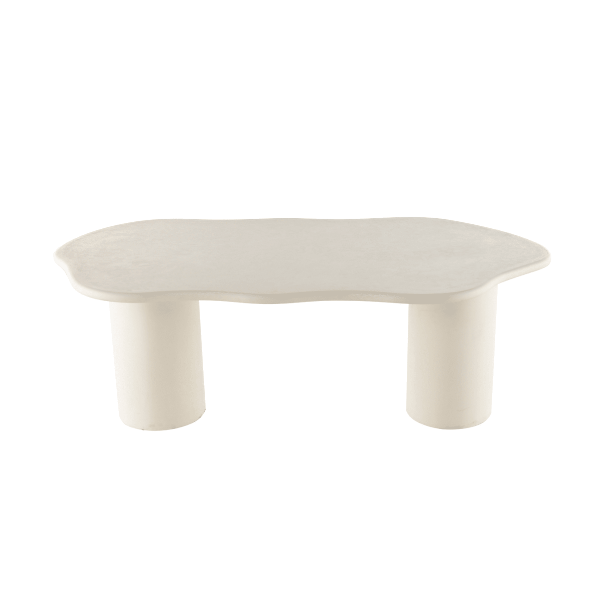 Organische eettafel van microcement