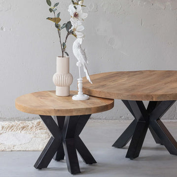 Mangohouten Salontafel Glendale 90 cm Mahom