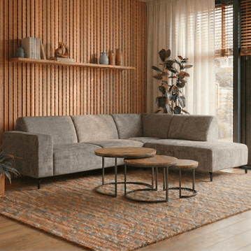 Hoekbank Sevilla 4-zits Rechts Donkergrijs Mahom