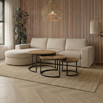 Bank Liva 3-zits L+R Crème