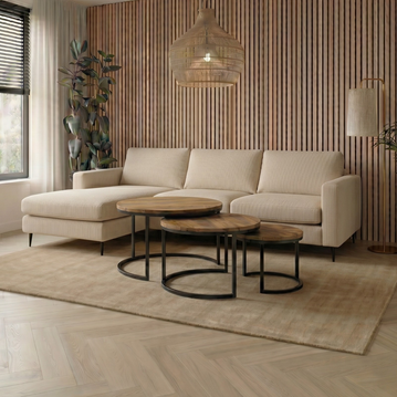 Bank Noor 3-zits L+R Crème