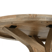 Salontafel Mori Ovaal 110x60 cm Houten onderstel Mahom