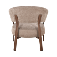 Fauteuil Japandi Nobu Taupe met walnoot onderstel Mahom